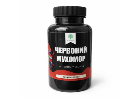 Красный мухомор микродозинг 60 веганских капсул – натуральная добавка для внутреннего баланса