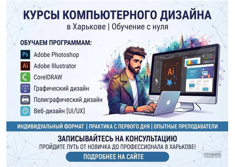 Курсы компьютерного дизайна в Харькове — освойте востребованную профессию с нуля